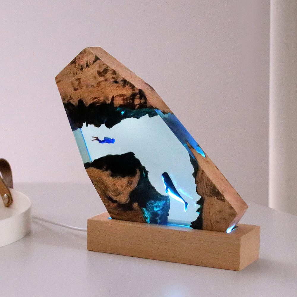 Resin Art And Wood - Nuova Decorazione da Scrivania Subacquea con