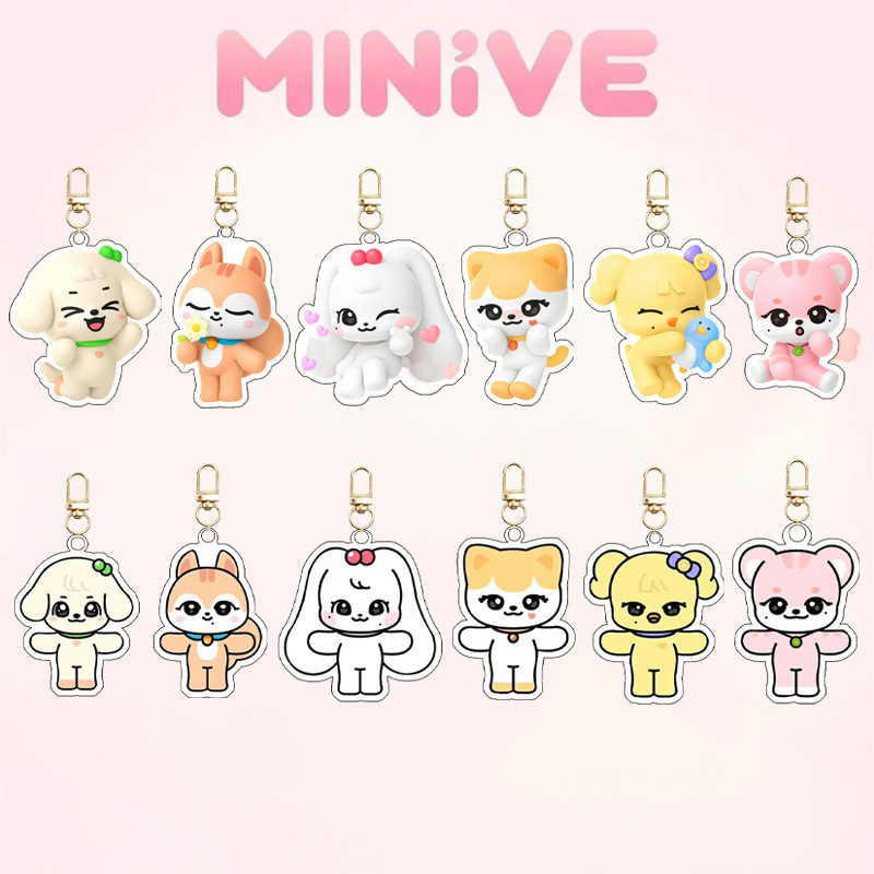 Resin Art Keychain - Portachiavi in acrilico Ive Minivek Kpop