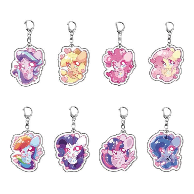 Resin Art Keychain - Portachiavi in Acrilico My Little Pony,
