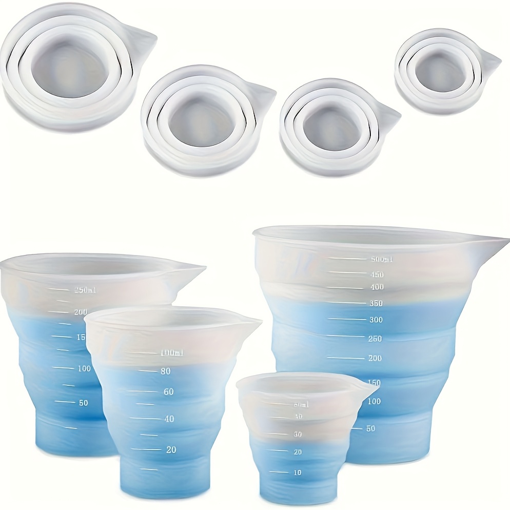 Resin Art Tools - Tazza dosatrice pieghevole in silicone da