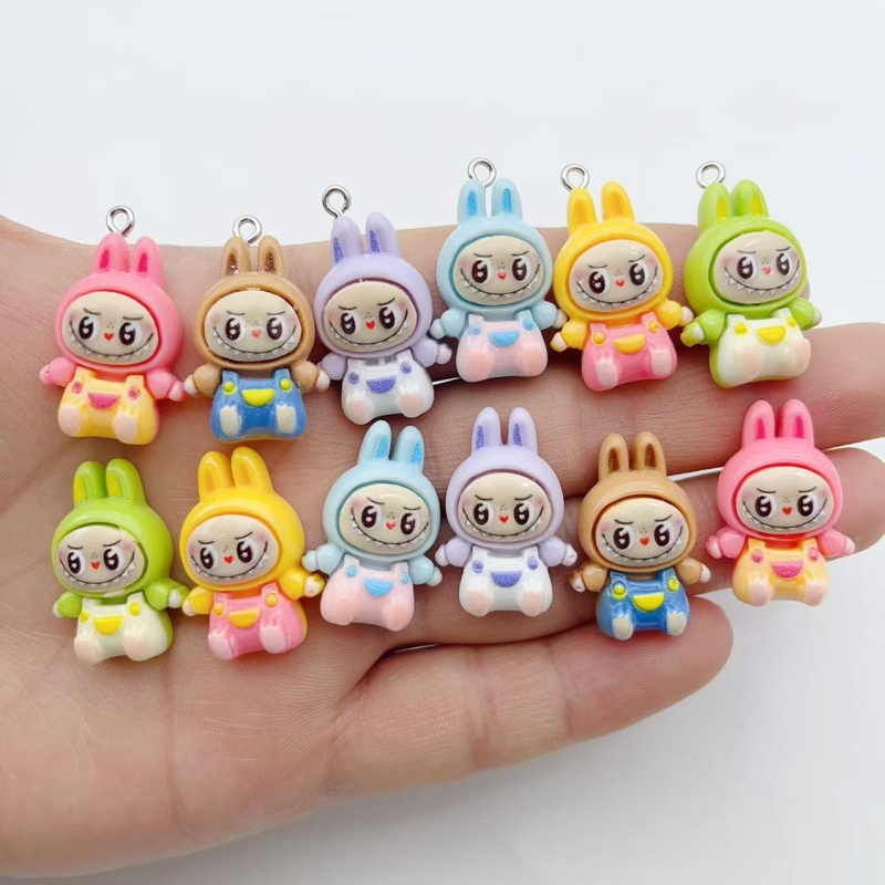 Resin Art Keychain - 10 Pezzi Ciondoli in Resina Kawaii