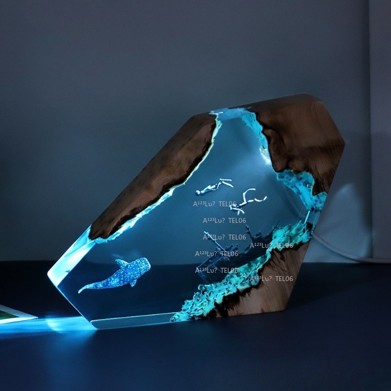 Lampada Notturna in Resina e L - Resin Art And Wood recensione e prezzo