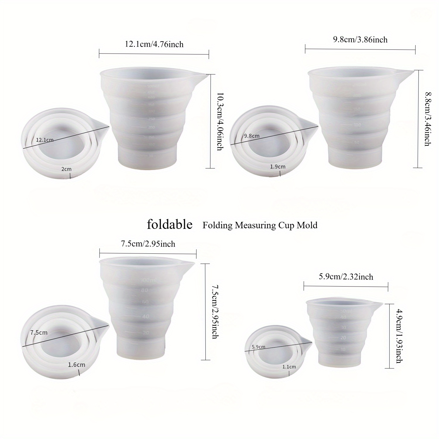 Tazza dosatrice pieghevole in  - Resin Art Tools recensione e prezzo
